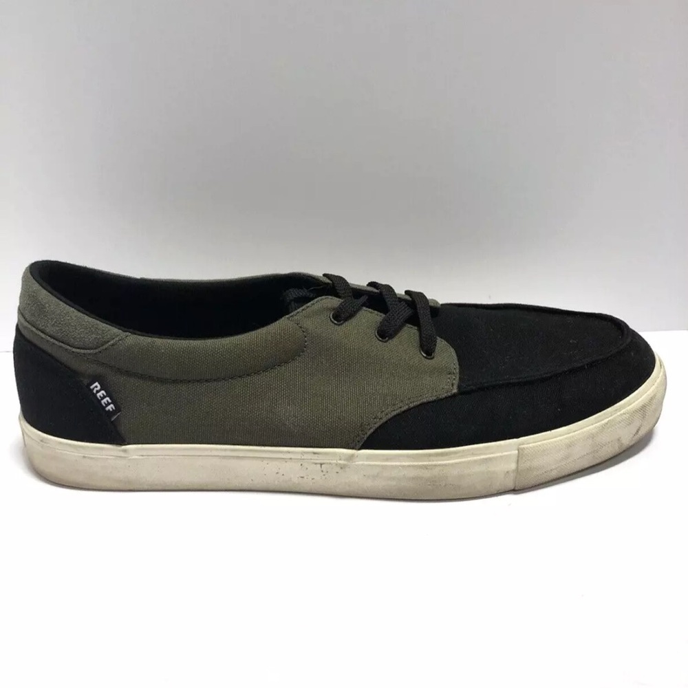 Reef Men’s Olive/Black Casual Lace-Up Sneakers, Size 12 M.